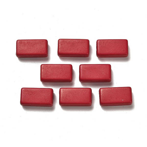 

PandaHall Opaque Acrylic Beads, Rectangle, FireBrick, 18.5x10x6mm, Hole: 2mm, about 450pcs/500g Acrylic Rectangle Red