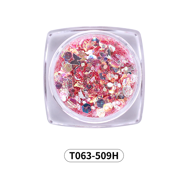 

PandaHall Shiny Nail Art Decoration Accessories, with Glitter Powder and Sequins, DIY Sparkly Paillette Tips Nail, Pale Violet Red...