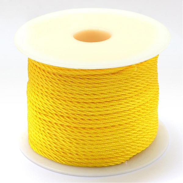 

PandaHall Braided Nylon Thread, Gold, 2mm, about 54.68 yards(50m)/roll Nylon Gold