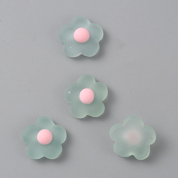 

PandaHall Spring Theme Translucent Resin Cabochons, Flower, Medium Aquamarine, 16.5x18x7mm Resin Flower