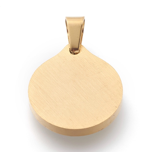 

PandaHall 304 Stainless Steel Pendants, with Shell, Flat Round with Alphabet, Golden, Letter.H, 20.5x18x2.5mm, Hole: 7x4mm Stainless...