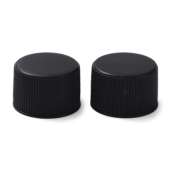 

PandaHall PE Plastic Screw Caps, Refillable Bottle Replacement Lid, Round, Black, 2.6x1.7cm PE Round Black