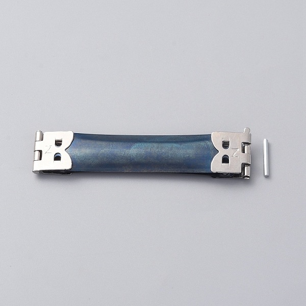 

PandaHall Manganese Handbag Shrapnel Clip, Flex Spring Clip, Internal Flex Purse Frames, Dark Slate Blue, 7x1.5x0.4cm Stainless Steel