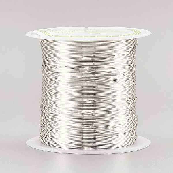 

PandaHall Round Copper Wire Copper Beading Wire for Jewelry Making, Long-Lasting Plated, Silver, 28 Gauge, 0.3mm, about 236.22 Feet...