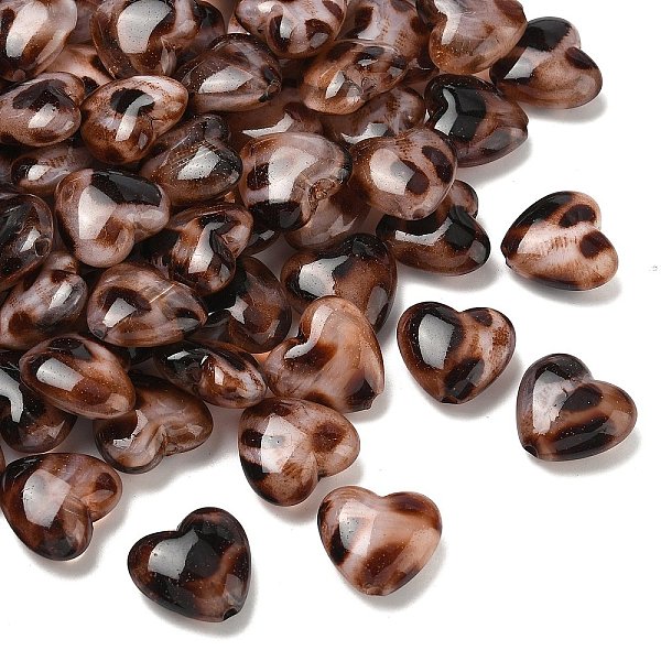 Leopard Print Opaque Acrylic Beads