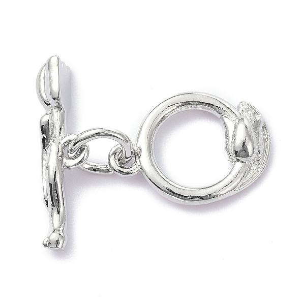 

PandaHall Rack Plating Brass Toggle Clasps, Long-Lasting Plated, Flower, Cadmium Free & Lead Free, Platinum, Ring: 15x11x3mm, Hole: 1.4mm...