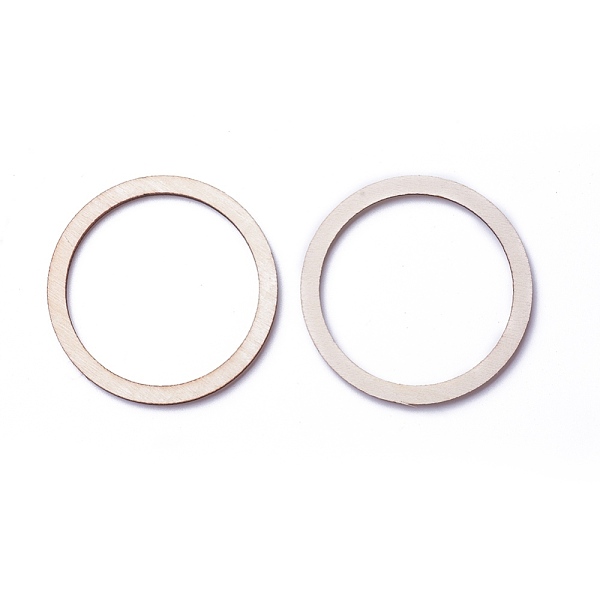 

PandaHall Laser Cut Wood Shapes, Unfinished Wooden Embellishments, Wooden Linking Rings, Ring, Antique White, 60x2.5mm, Inner measure: 50mm..., Orange