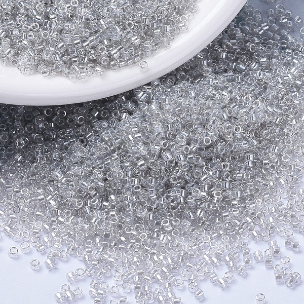 

PandaHall MIYUKI Delica Beads, Cylinder, Japanese Seed Beads, 11/0, (DB1231) Transparent Gray Mist Luster, 1.3x1.6mm, Hole: 0.8mm, about...