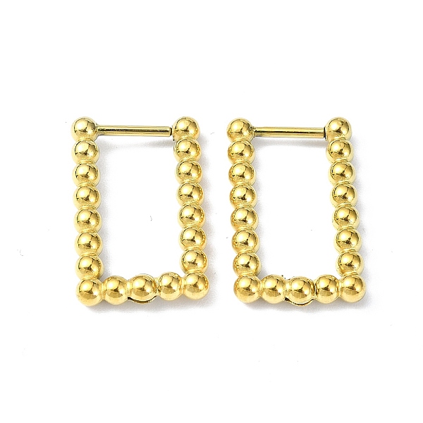 

PandaHall Real 18K Gold Plated 316 Stainless Steel Hoop Earrings, Rectangle, 18x3mm 316 Surgical Stainless Steel Rectangle