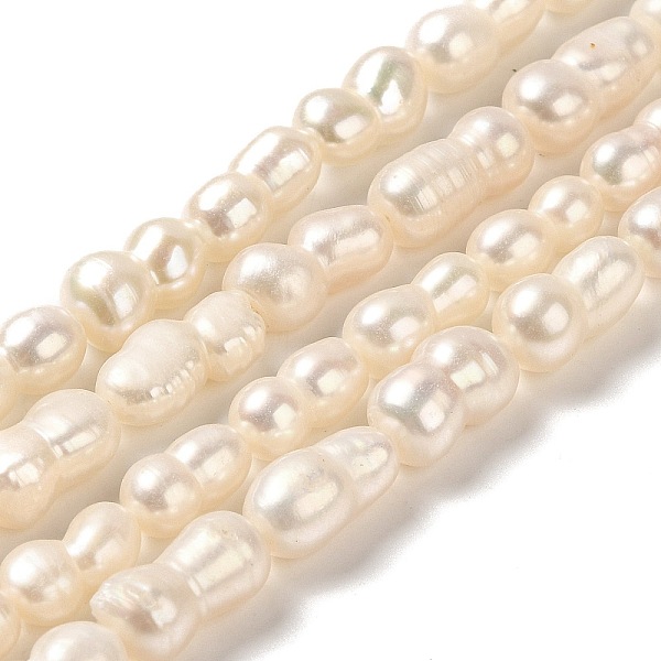 

PandaHall Natural Cultured Freshwater Pearl Beads Strands, Peanut, Old Lace, 9~16x6~7mm, Hole: 0.5mm, about 38~40pcs/strand, 15.94~16.34''...