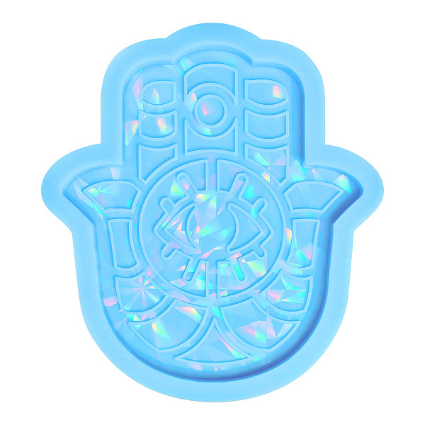 Hamsa Hand Cup Mat Food Grade Statue Silicone Molds