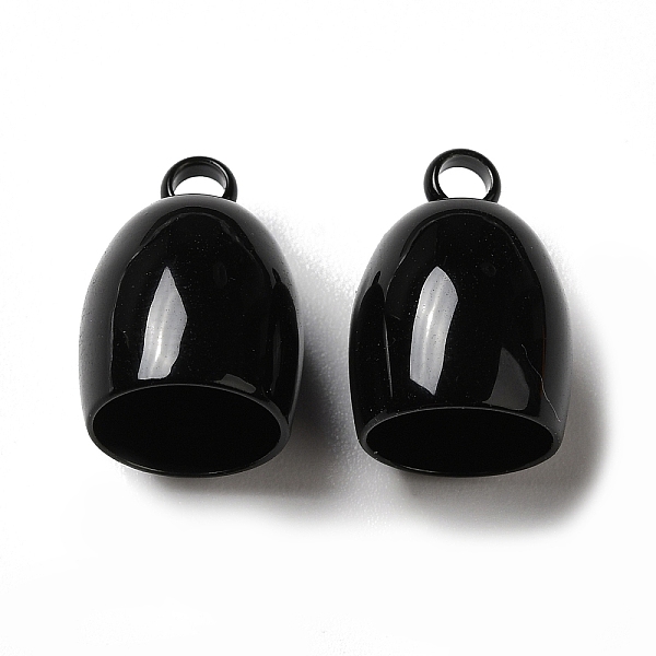 

PandaHall Spray Painted 201 Stainless Steel Cord Ends, End Caps, Bell, Black, 14x10mm, Hole: 2mm, Inner Diameter: 7.8mm 201 Stainless Steel...