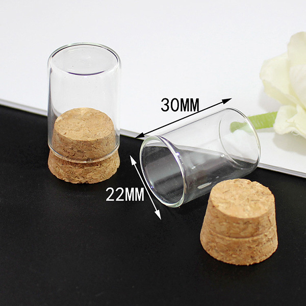 

PandaHall Miniature Glass Bottles, with Cork Stoppers, Cloche Bell Jars, Empty Wishing Bottles, for Dollhouse Accessories, Jewelry Making..., Clear