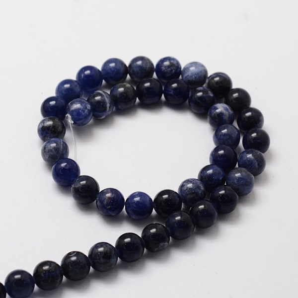 Sodalite Naturale Perle Tonde Fili