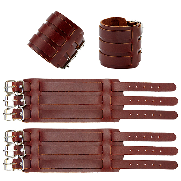 Bracelets en cuir de style punk rock