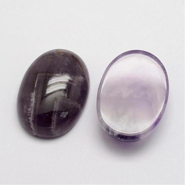 

PandaHall Natural Amethyst Cabochons, Oval, 25x18x7~10mm. Amethyst Oval