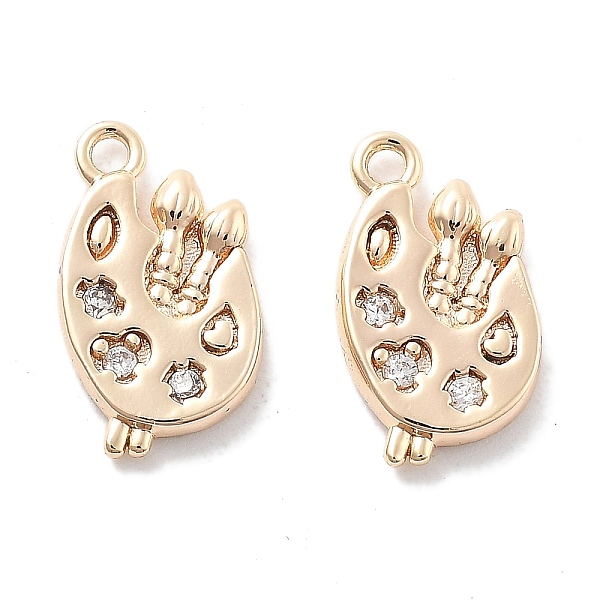 Brass Micro Pave Cl… - image