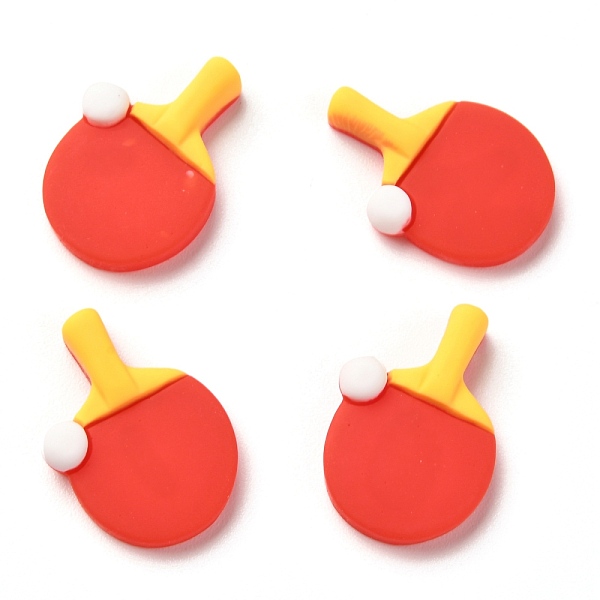 

PandaHall Resin Cabochons, for DIY Mobile Phone Case Decoration, Table Tennis, Red, 22x16x4.5mm Resin Others Red