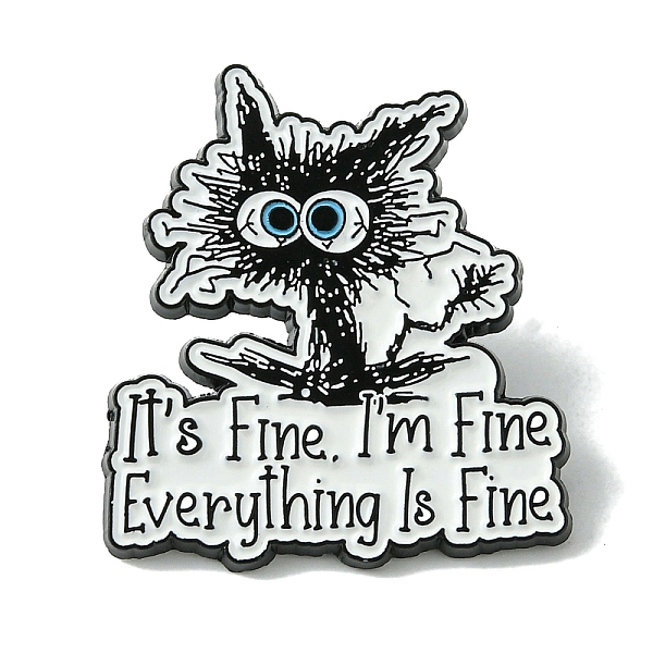 

PandaHall Black Alloy Brooches, Enamel Pins, for Backpack Clothes, Cat Shape, 30x27x1.5mm Alloy Cat Shape White