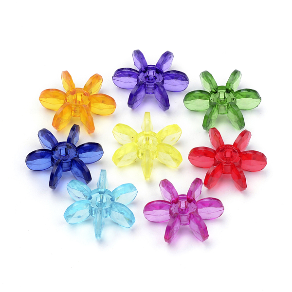 

PandaHall Transparent Acrylic Christmas Beads, Star Flake, Mixed Color, 13x12x5mm, Hole: 1.5mm, about 2200pcs/500g Acrylic Others Multicolor