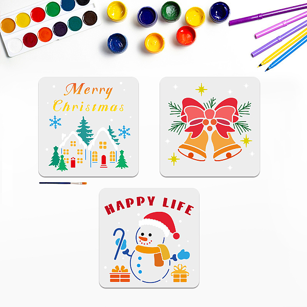 

PandaHall MAYJOYDIY US 1 Set Floral PET Hollow Out Drawing Painting Stencils, with 1Pc Art Paint Brushes, for Acrylic Painting Watercolor...