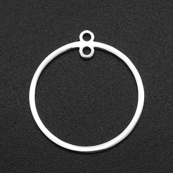 

PandaHall 201 Stainless Steel Links, For Earring Making, Ring, Laser Cut, Stainless Steel Color, 21x20x1mm, Hole: 1.4mm 201 Stainless Steel