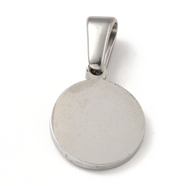 

PandaHall 304 Stainless Steel Charms with Enamel, Flat Round with Evil Eye, Stainless Steel Color, 12x10x2mm, Hole: 4.5x2.5mm Stainless..., White