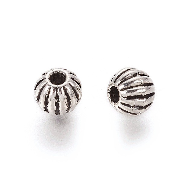 

PandaHall Tibetan Style Alloy Beads, Lead Free & Nickel Free & Cadmium Free, Round, Antique Silver, about 6mm in diameter, hole: 1mm Alloy...