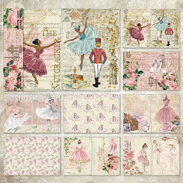 

PandaHall 8 Sheets A5 Ballet Dancer Scrapbook Paper Pads, for DIY Album Scrapbook, Background Paper, Diary Decoration, Colorful, 145x210mm...