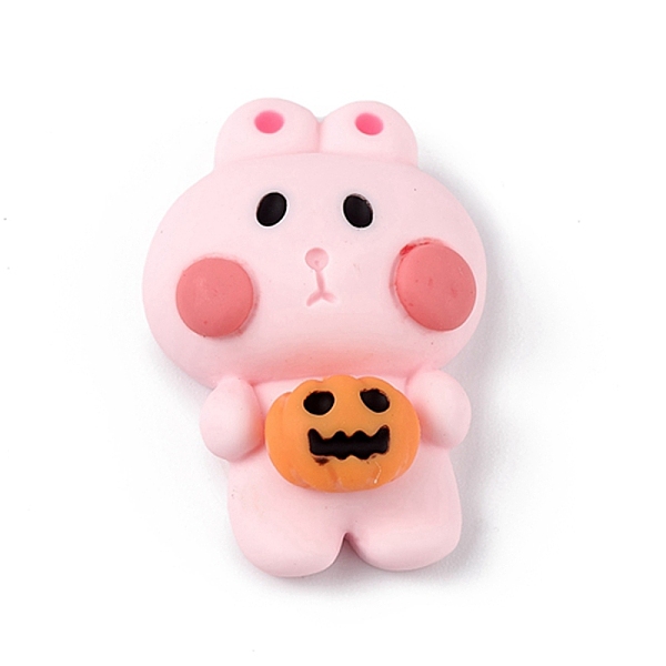 

PandaHall Halloween Theme Opaque Resin Cabochons, for Jewelry Making, Rabbit Pattern, 26x18x8mm Resin Rabbit Pink