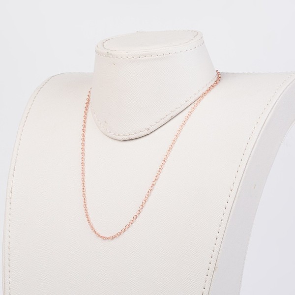 

PandaHall Brass Necklaces, Rose Gold, 18.1 inch, 2mm Brass