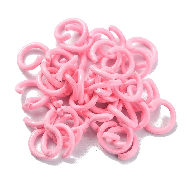 

PandaHall Zinc Alloy Open Jump Rings, Round Ring, Hot Pink, 18 Gauge, 8x1mm, Inner Diameter: 6mm Alloy Ring