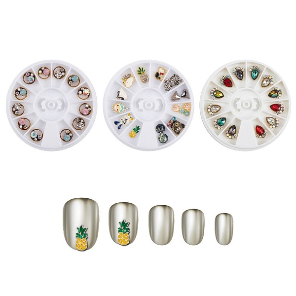 

PandaHall Alloy & Glass Rhinestone & Resin Cabochons, Nail Art Decoration Accessories, Mixed Shapes, Mixed Color, 200x140mm Glass Mixed..., Multicolor
