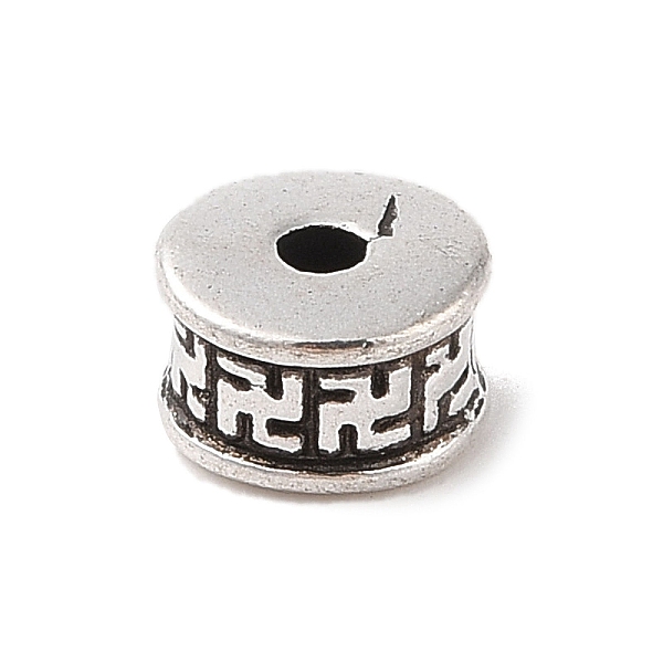 

PandaHall Tibetan Style Alloy Beads, Lead Free & Cadmium Free, Flat Round, Straight edge, Antique Silver, 8x5mm, Hole: 2mm Alloy Flat Round