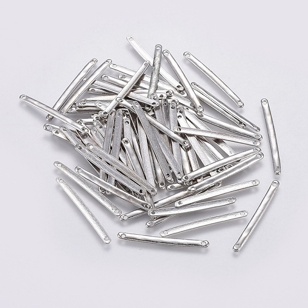 

PandaHall Alloy Bar Links, for Jewelry Design, Cadmium Free & Nickel Free & Lead Free, Strip, Platinum, 3x33x1mm, Hole: 1mm Alloy Others