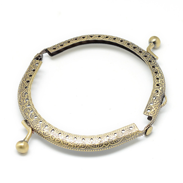 

PandaHall Iron Purse Frame Handle for Bag Sewing Craft Tailor Sewer, Antique Bronze, 62x85x11mm, Hole: 1~2mm Iron