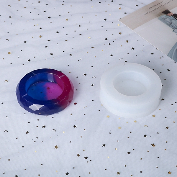 

PandaHall Ashtray Silicone Molds, Resin Casting Molds, For UV Resin, Epoxy Resin Jewelry Making, Flat Round, White, 105x30mm, Inner Diameter...