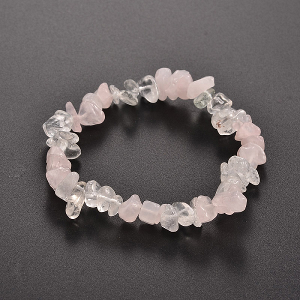 

PandaHall Chips Gemstone Beaded Stretch Bracelets, Rose Quartz, 50mm Rose Quartz