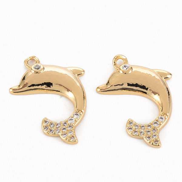 

PandaHall Brass Micro Pave Clear Cubic Zirconia Pendants, Nickel Free, Whale, Real 18K Gold Plated, 20x14x2.5mm, Hole: 1.4mm Brass+Cubic...