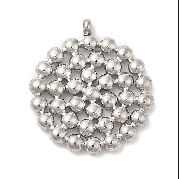 

PandaHall 304 Stainless Steel Pendants, Flat Round Charm, Stainless Steel Color, 23.5x21x2.5mm, Hole: 1.5mm 304 Stainless Steel Flat Round