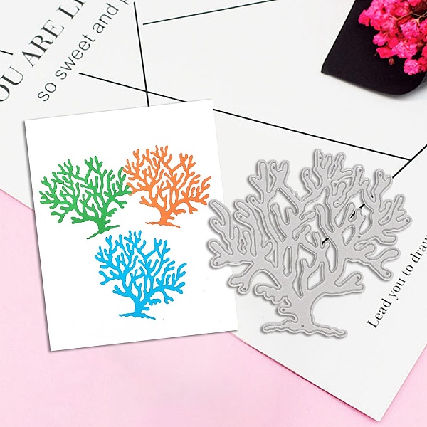 

PandaHall Coral Shape Carbon Steel Cutting Dies Stencils, for DIY Scrapbooking, Photo Album, Decorative Embossing Paper Card, Stainless...