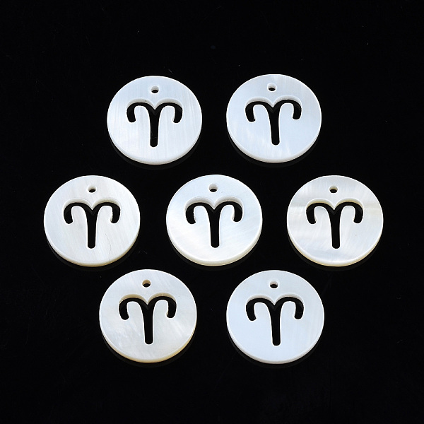 

PandaHall Natural Freshwater Shell Charms, Flat Round with Twelve Constellations, Hollow, Taurus, 12x1.5mm, Hole: 0.9mm Freshwater Shell...