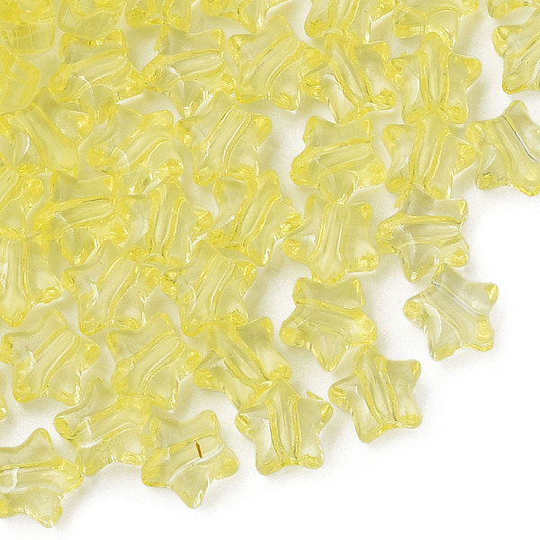 

PandaHall Transparent Acrylic Beads, Star, Yellow, 9x9.5x5.5mm, Hole: 2mm, about 2000pcs/500g Acrylic Star Yellow