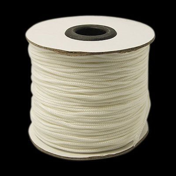

PandaHall Nylon Thread, White, 1.5mm, about 100yards/roll Nylon White