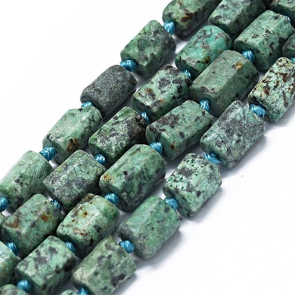 

PandaHall African Turquoise(Jasper) Beads Strands, Frosted, Nuggets, 6~9x6~7x6~7mm, Hole: 0.8mm, about 37~40pcs/strand, 16.34''(41.5cm)...