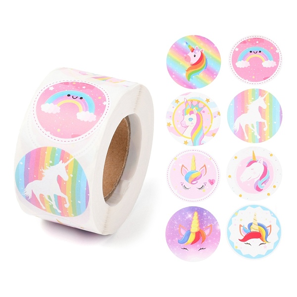 

PandaHall 8 Styles Horse Paper Stickers, Self Adhesive Roll Sticker Labels, for Envelopes, Bubble Mailers and Bags, Flat Round, Horse...