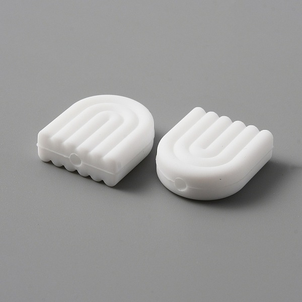 

PandaHall Food Grade Eco-Friendly Silicone Beads, Chewing Beads For Teethers, DIY Nursing Necklaces Making, Rainbow, White, 19.5x17x6mm...