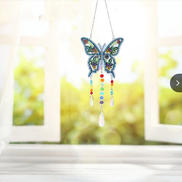 

PandaHall DIY Diamond Painting Suncatcher Pendant Decoration Kit, Including Acrylic Board, Resin Rhinestones Bag, Diamond Sticky Pen, Tray...