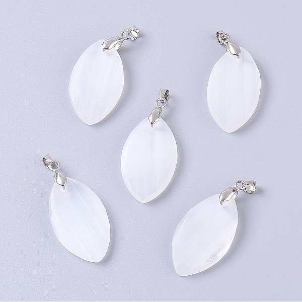 

PandaHall Natural Calcite Pendants, with Platinum Plated Brass Findings, Horse Eye, White, 31x17.5~18x4mm, Hole: 3.5x4mm Calcite Horse Eye...