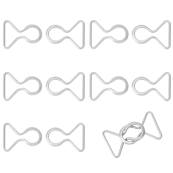 

PandaHall BENECREAT 6 Pairs Zinc Alloy Clasps, Cadmium Free & Lead Free, 8 Shape, Platinum, 52.5x40.5x8mm Alloy